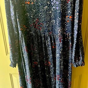 Susina Black and Orange Sequin Embellished Long Sleeve Sundress